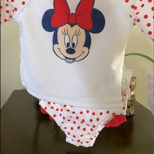 NWT Disney Baby Minnie Mouse. Two piece bathing suit  sz 0-3 months